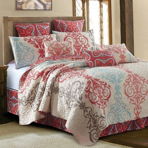 Portofino Queen/Full 3pc Quilt set by Virah Bella - Picture 3 of 4